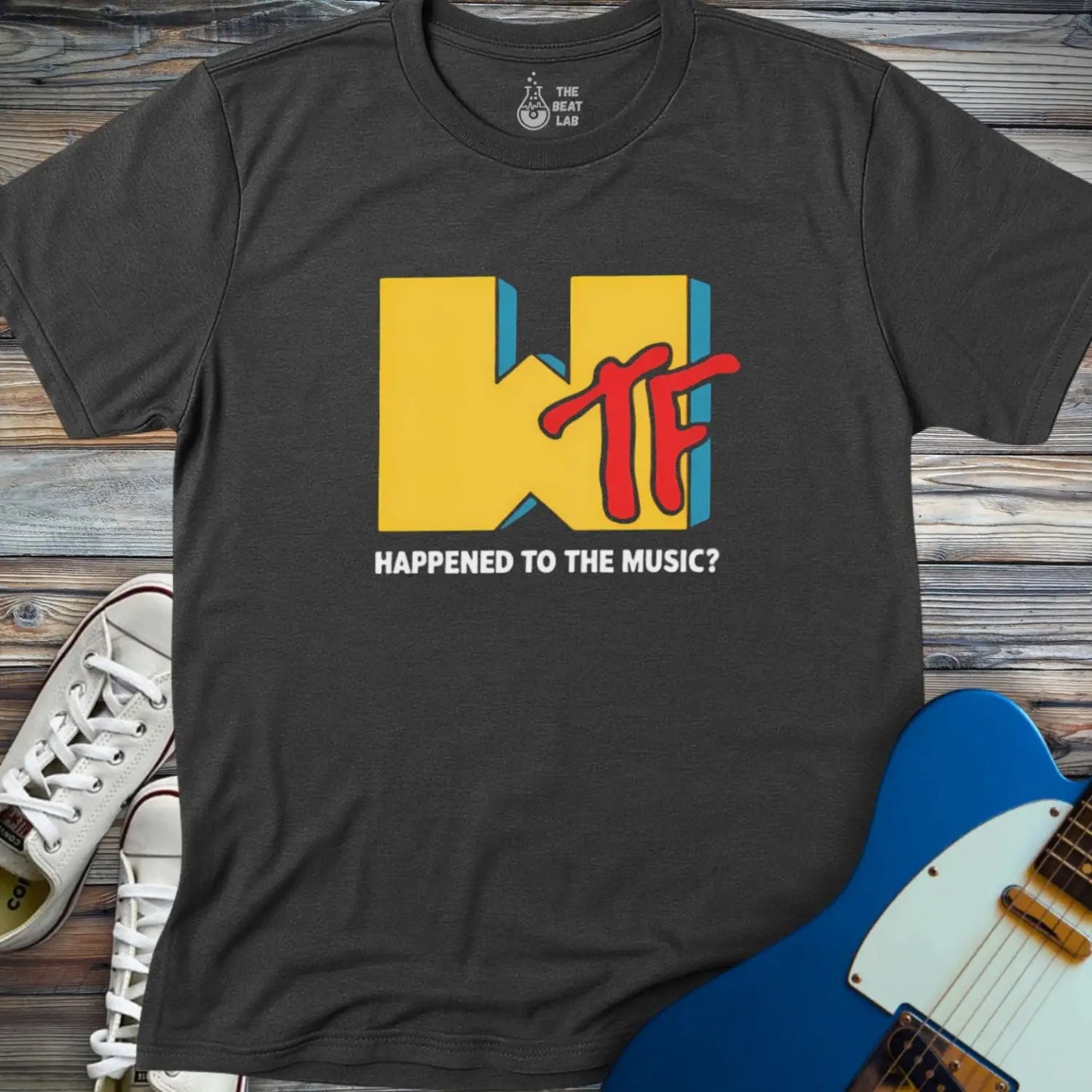 WTF Happened T-shirt - Dark Heather Grey / S - T-Shirt