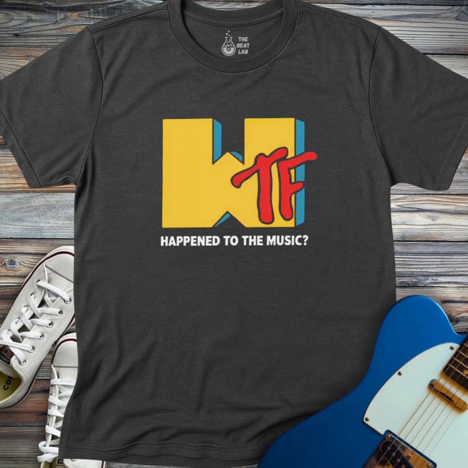 WTF Happened T-shirt - Dark Heather Grey / S - T-Shirt