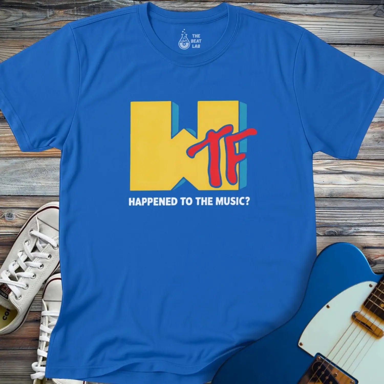 WTF Happened T-shirt - Royal / S - T-Shirt